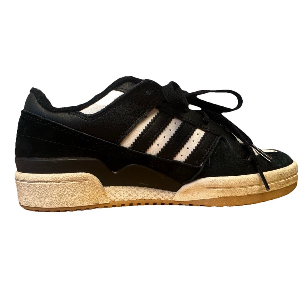 Adidas Forum Low Shoe Black White Casual Sneakers Lace Up Youth Size 5 Boys - Picture 4 of 15